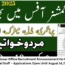 Deputy Commissioner Office Recruitment Announcement for Primary to Matric Level Staff – Applications Open Until August 14, 2025